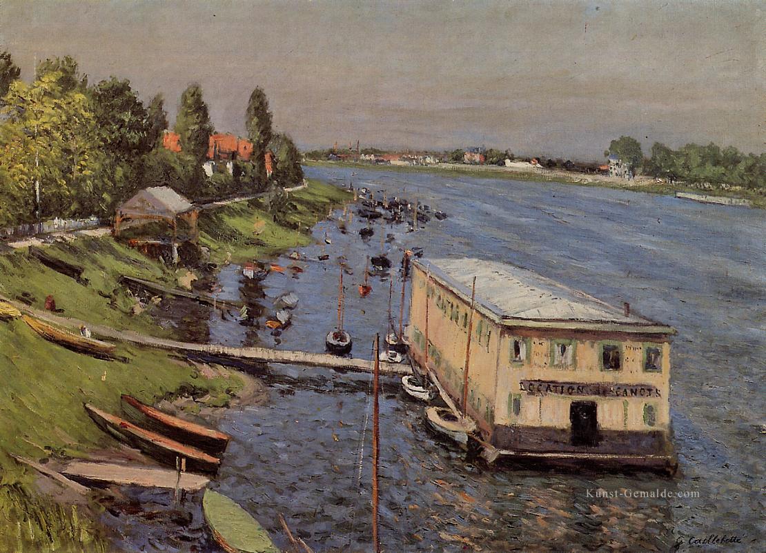 Boathouse in Argenteuil Impressionisten Gustave Caillebotte Ölgemälde